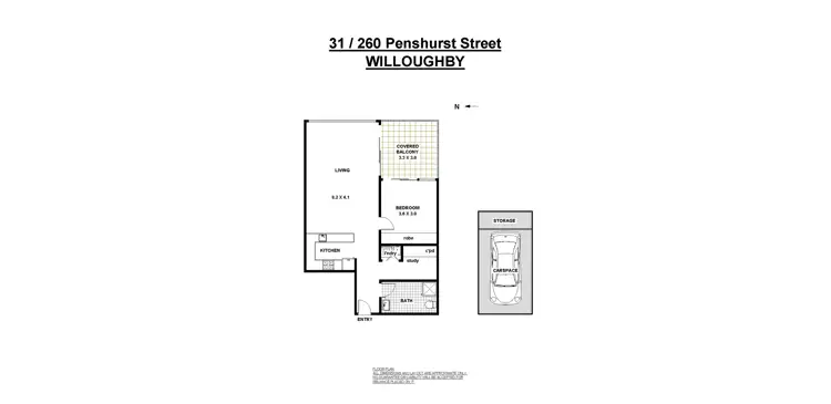 Floorplan of Homely unit listing, 31/260 Penshurst Street, Willoughby NSW 2068