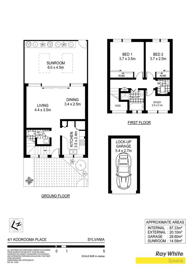 Floorplan of Homely townhouse listing, 4/1 Koorooma Place, Sylvania NSW 2224