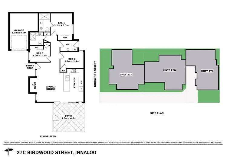 Floorplan of Homely villa listing, 27C Birdwood Street, Innaloo WA 6018