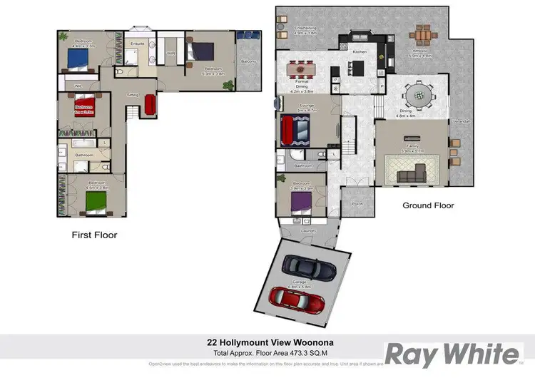 Floorplan of Homely house listing, 22 Hollymount View, Woonona NSW 2517