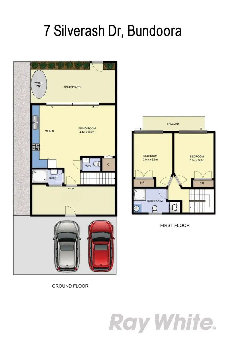 Floorplan of Homely townhouse listing, 7 Silverash Drive, Bundoora VIC 3083