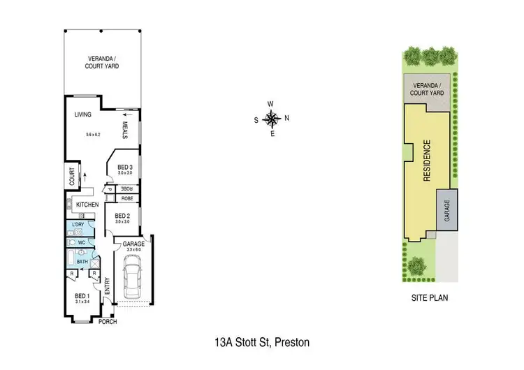 Floorplan of Homely house listing, 13A Stott Street, Preston VIC 3072