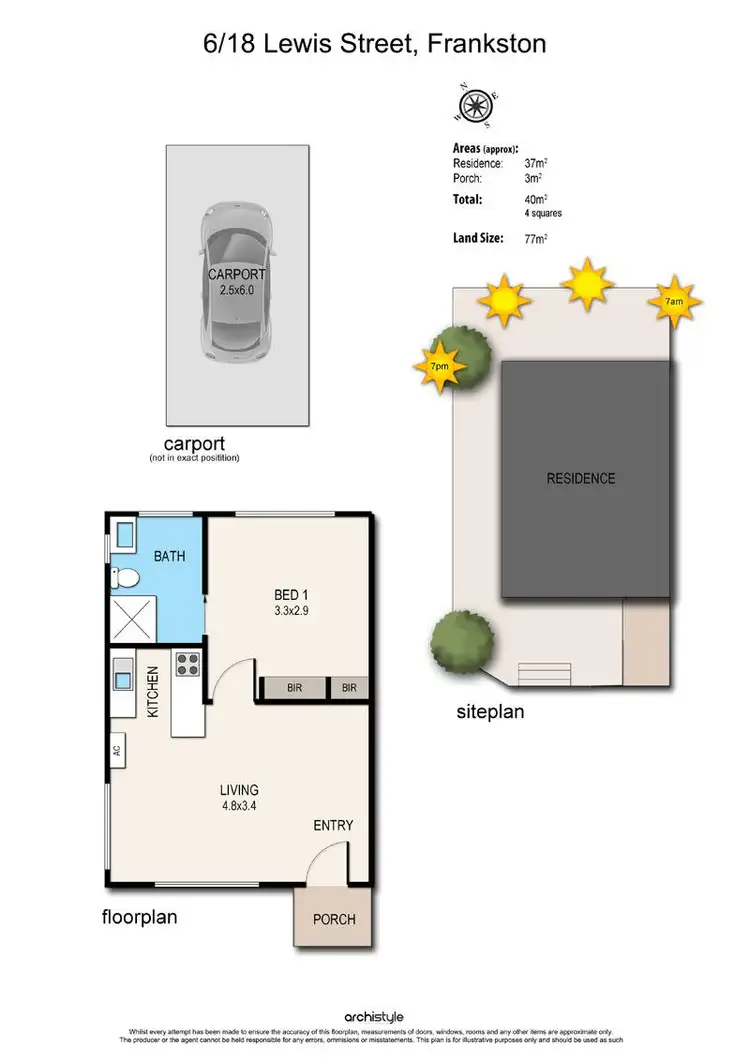 Floorplan of Homely unit listing, 6/18 Lewis Street, Frankston VIC 3199