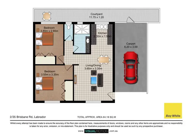 Floorplan of Homely unit listing, 2/35 Brisbane Road, Biggera Waters QLD 4216