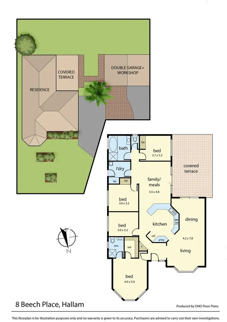 Floorplan of Homely house listing, 8 Beech Place, Hallam VIC 3803