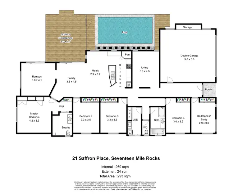 Floorplan of Homely house listing, 21 Saffron Place, Seventeen Mile Rocks QLD 4073