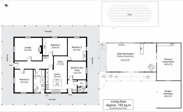 Floorplan of Homely rural property listing, 272 Crase Road, Loxton SA 5333