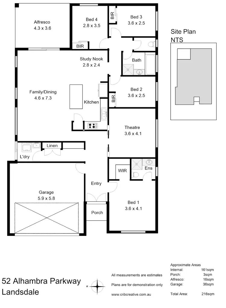 Floorplan of Homely house listing, 52 Alhambra Parkway, Landsdale WA 6065