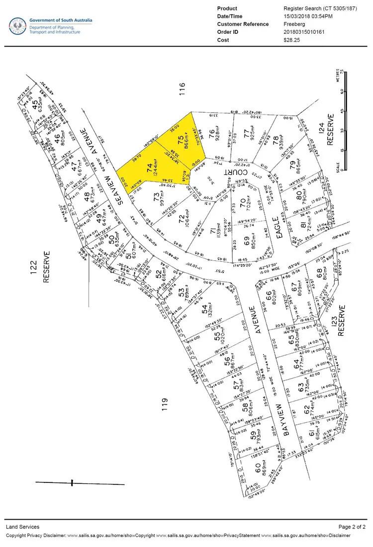 Floorplan of Homely land listing, 12 Eagle Court, Wirrina Cove SA 5204