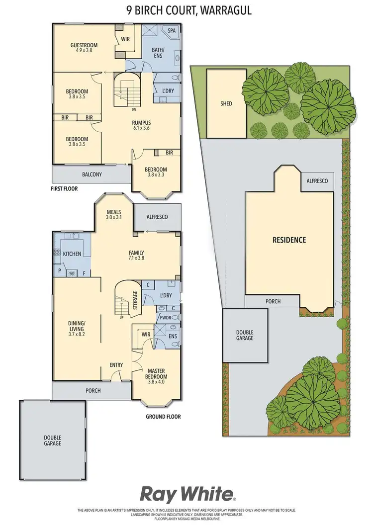 Floorplan of Homely house listing, 9 Birch Court, Warragul VIC 3820