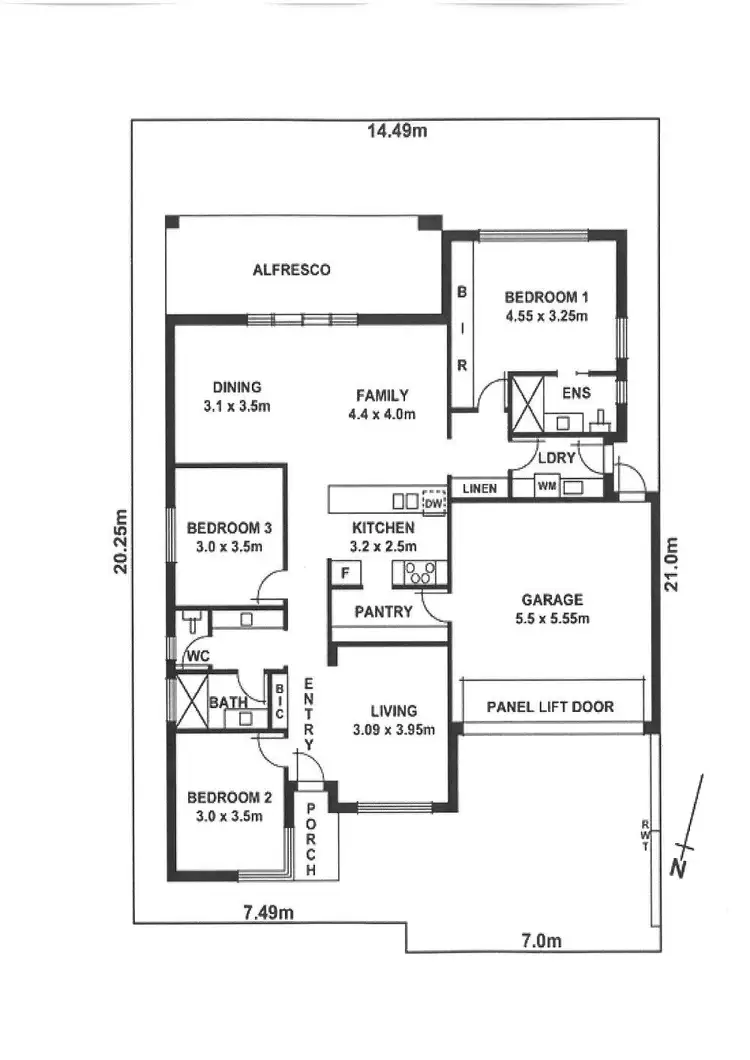 Floorplan of Homely house listing, 1/19 Crafter Street, Grange SA 5022