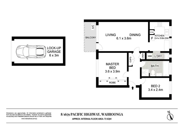 Floorplan of Homely unit listing, 8/1679 Pacific Highway, Wahroonga NSW 2076