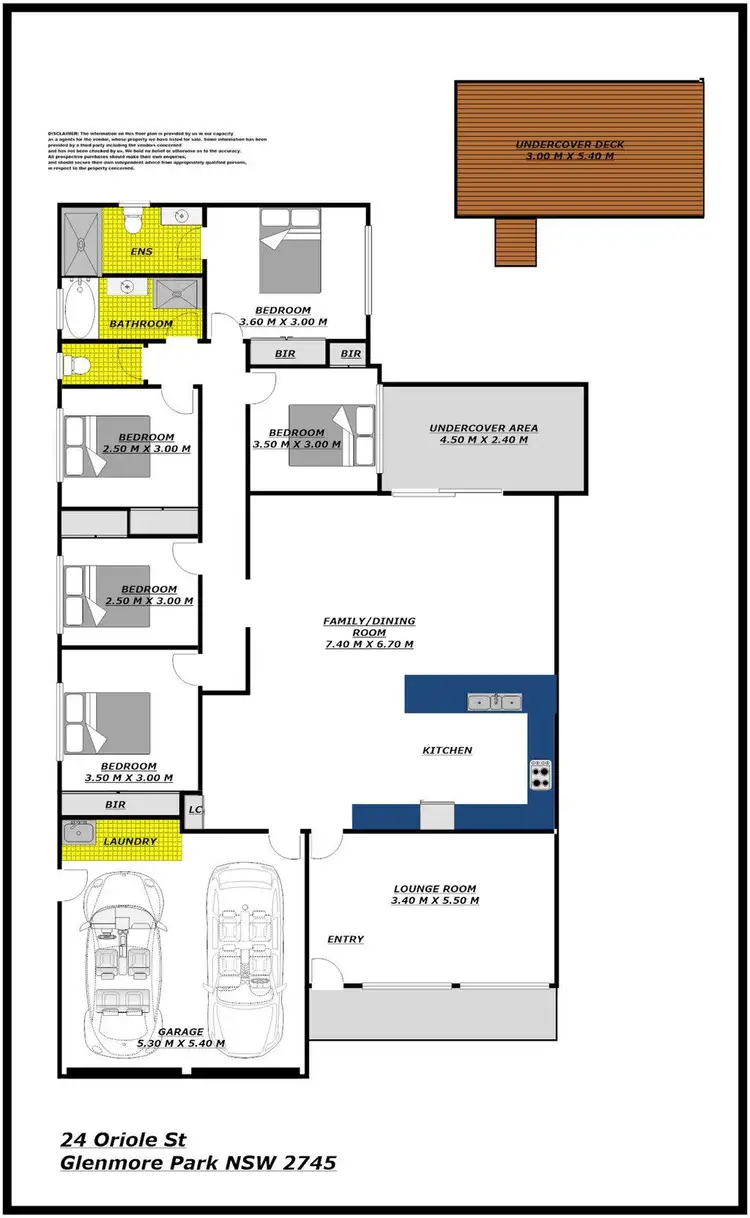 Floorplan of Homely house listing, 24 Oriole Street, Glenmore Park NSW 2745