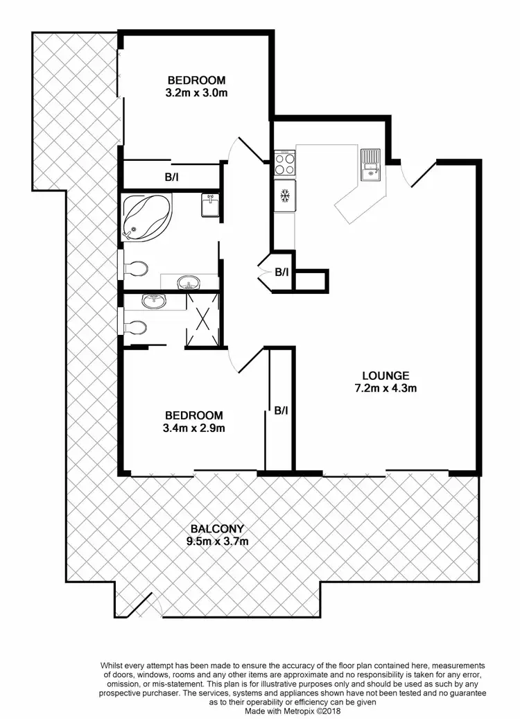 Floorplan of Homely apartment listing, A3/99 Gregory Terrace, Spring Hill QLD 4000
