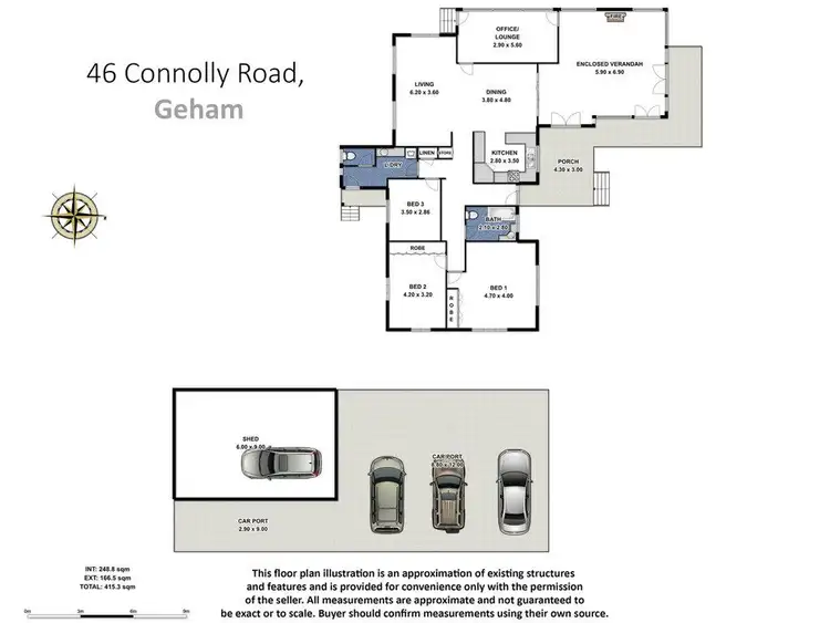 Floorplan of Homely rural property listing, 'Umbracarn' 46 Connolly Road, Geham QLD 4352