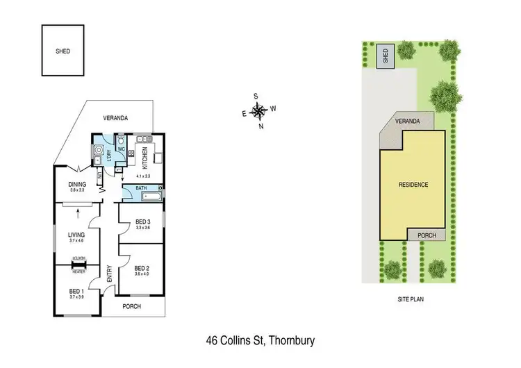 Floorplan of Homely house listing, 46 Collins Street, Thornbury VIC 3071