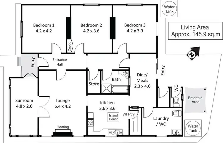 Floorplan of Homely house listing, 3 Barwell Avenue, Barmera SA 5345