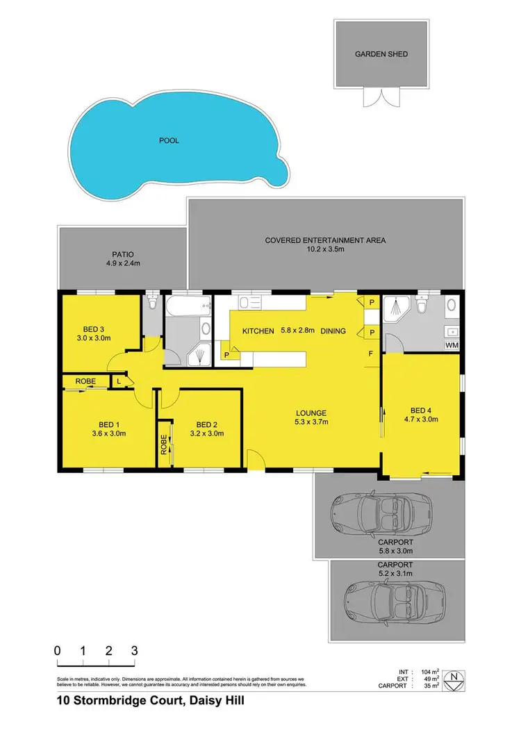 Floorplan of Homely house listing, 10 Stormbridge Court, Daisy Hill QLD 4127