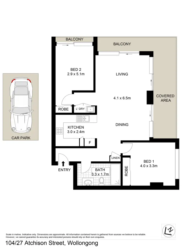 Floorplan of Homely unit listing, 104/27 Atchison Street, Wollongong NSW 2500