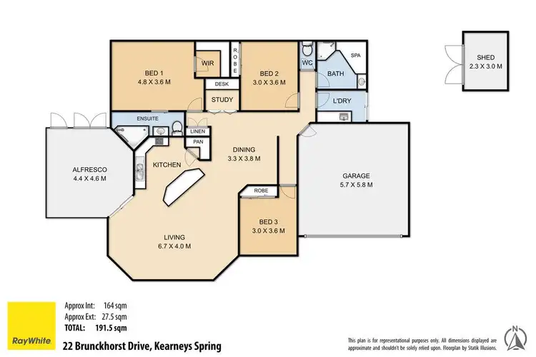 Floorplan of Homely house listing, 22 Brunckhorst Drive, Kearneys Spring QLD 4350