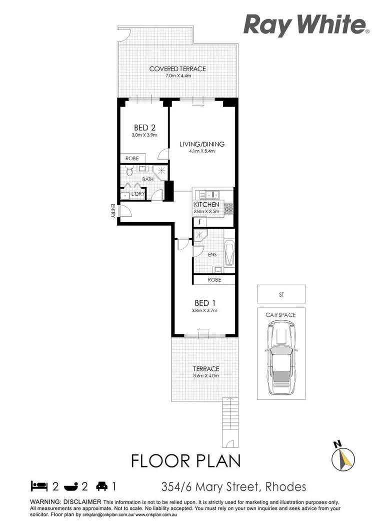 Floorplan of Homely apartment listing, 354/6 Mary Street, Rhodes NSW 2138