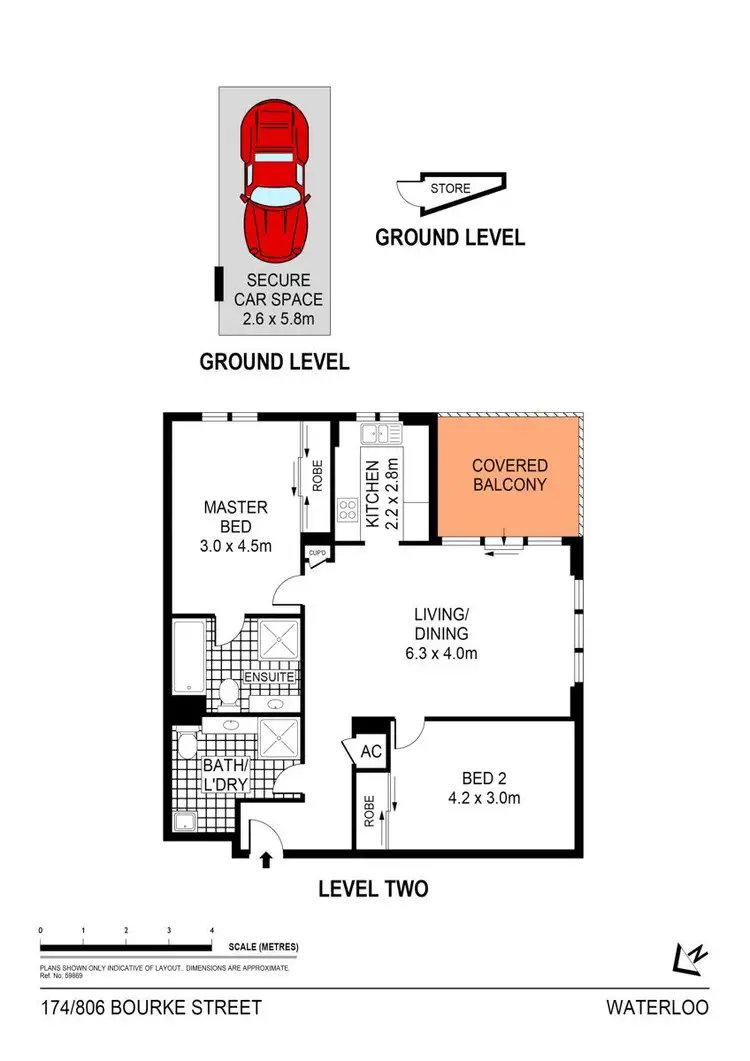 Floorplan of Homely apartment listing, 174/806 Bourke Street, Waterloo NSW 2017