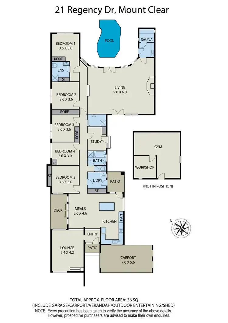 Floorplan of Homely house listing, 21 Regency Drive, Mount Clear VIC 3350