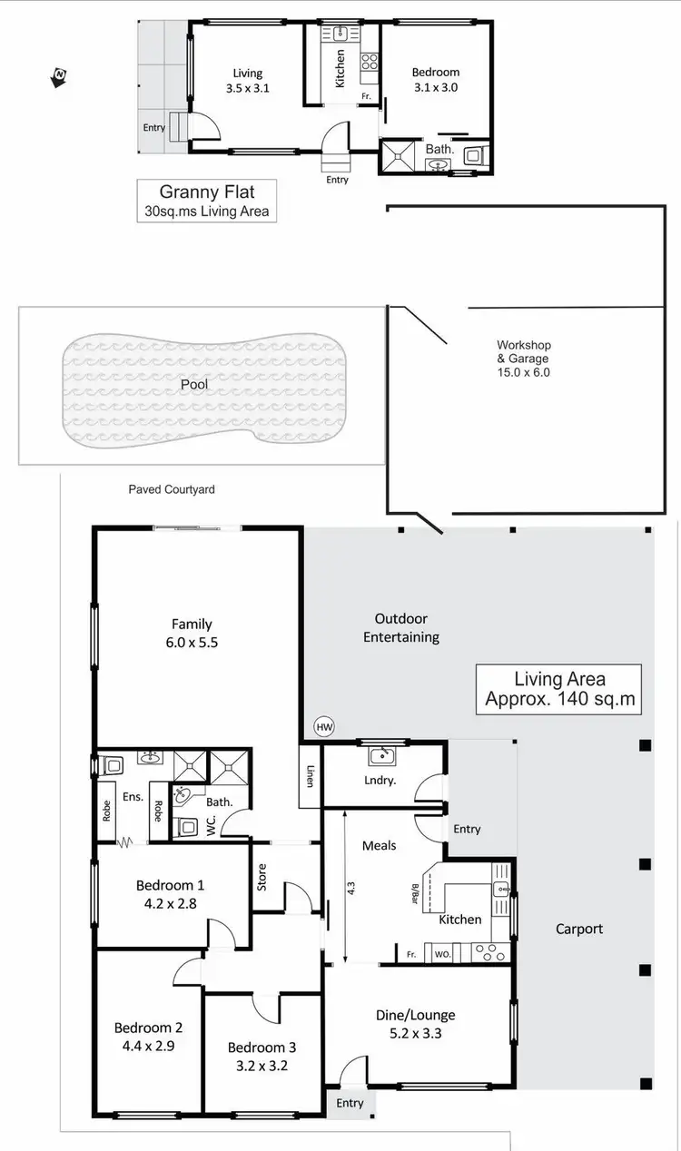 Floorplan of Homely house listing, 24 Gilbert Street, Berri SA 5343