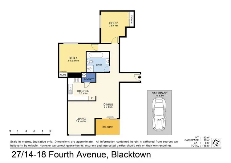 Floorplan of Homely unit listing, 27/14-18 Fourth Avenue, Blacktown NSW 2148