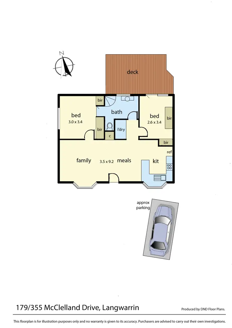 Floorplan of Homely studio listing, 179/355 McClelland Drive, Langwarrin VIC 3910