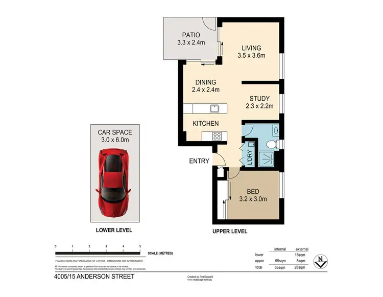 Floorplan of Homely apartment listing, 4005/15 Anderson Street, Kangaroo Point QLD 4169