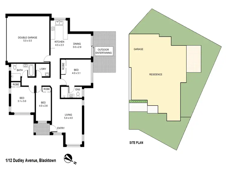 Floorplan of Homely house listing, 1/12 Dudley Avenue, Blacktown NSW 2148