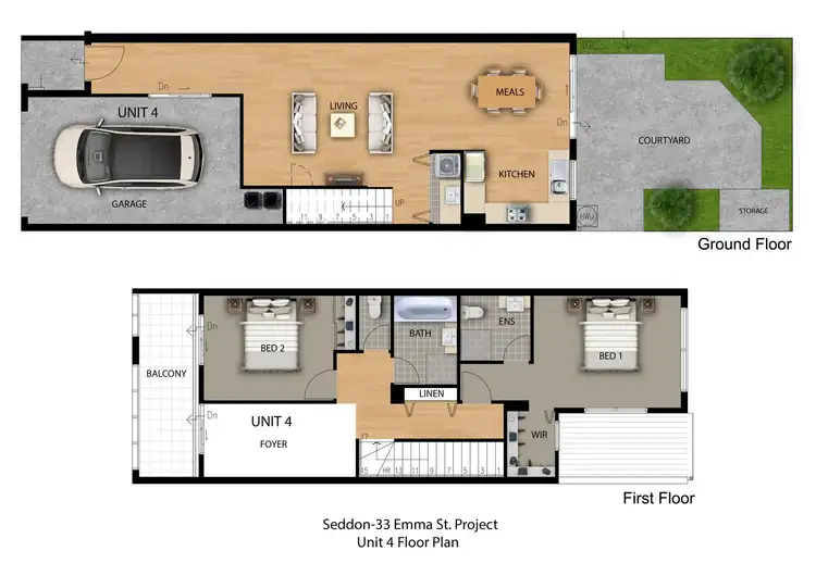 Floorplan of Homely townhouse listing, 4/33 Emma Street, Seddon VIC 3011