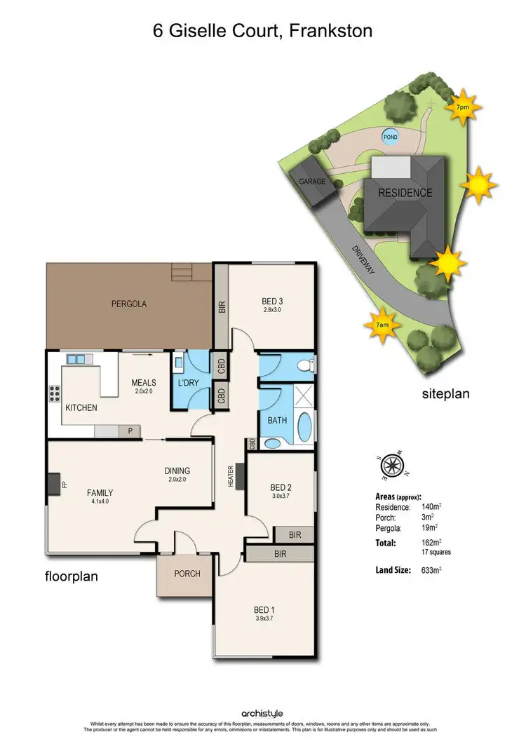 Floorplan of Homely house listing, 6 Giselle Court, Frankston VIC 3199