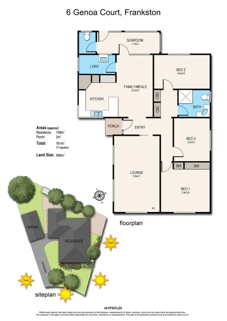 Floorplan of Homely house listing, 6 Genoa Court, Frankston VIC 3199