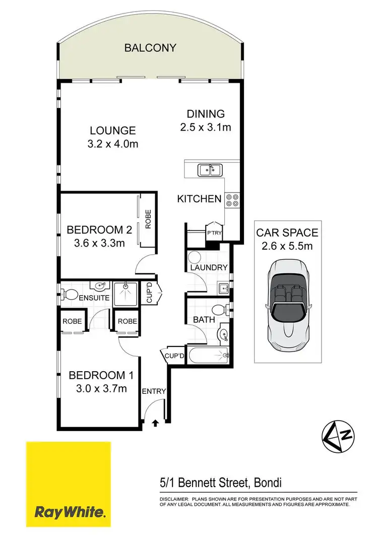 Floorplan of Homely apartment listing, 5/1 Bennett Street, Bondi NSW 2026