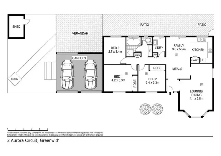 Floorplan of Homely house listing, 2 Aurora Circuit, Greenwith SA 5125