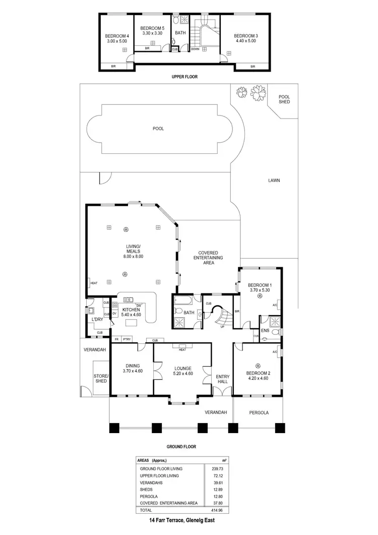 Floorplan of Homely house listing, 14 Farr Terrace, Glenelg East SA 5045