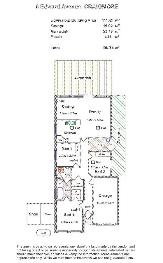 Floorplan of Homely house listing, 8 Edward Avenue, Craigmore SA 5114