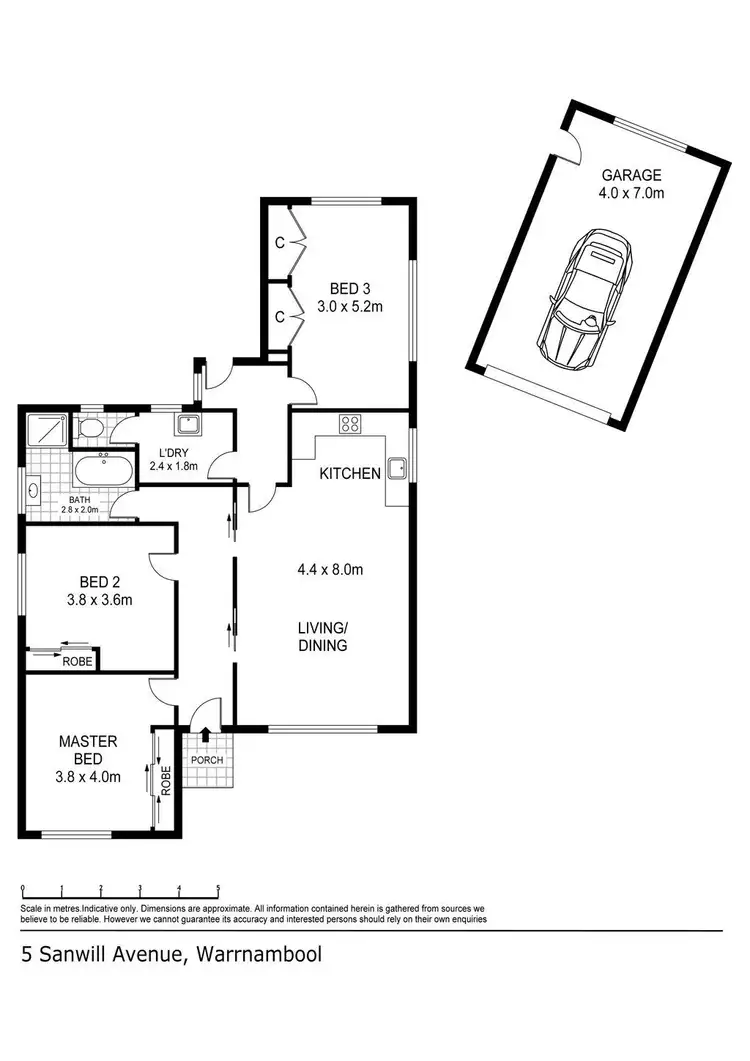 Floorplan of Homely house listing, 5 Sanwill Avenue, Warrnambool VIC 3280