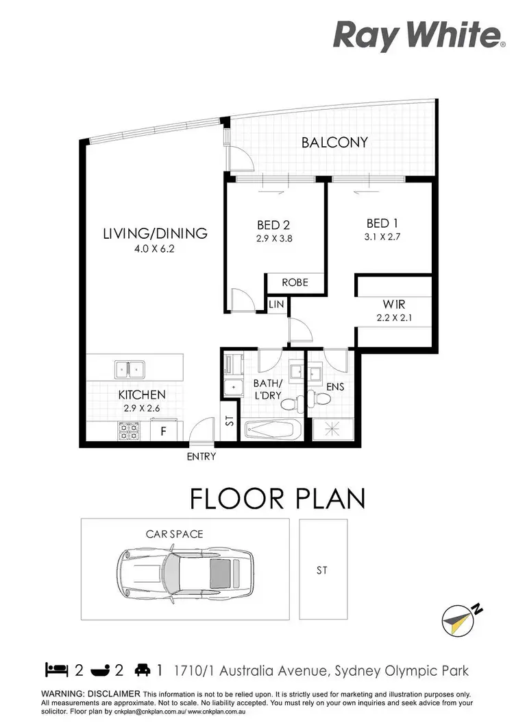 Floorplan of Homely apartment listing, 1710/1 Australia Avenue, Sydney Olympic Park NSW 2127