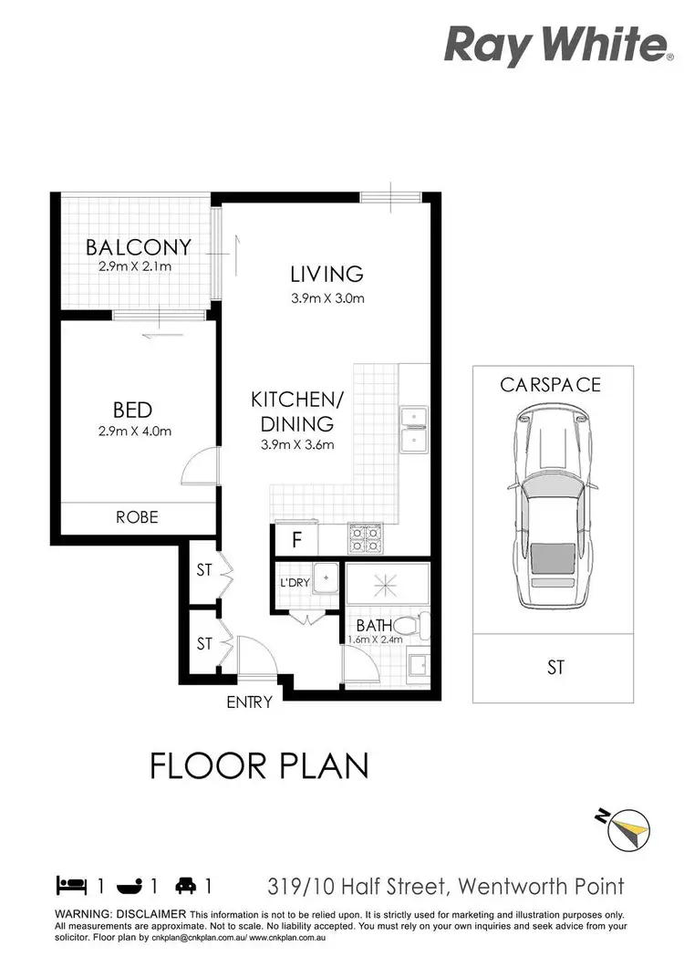 Floorplan of Homely apartment listing, 319/10 Half Street, Wentworth Point NSW 2127