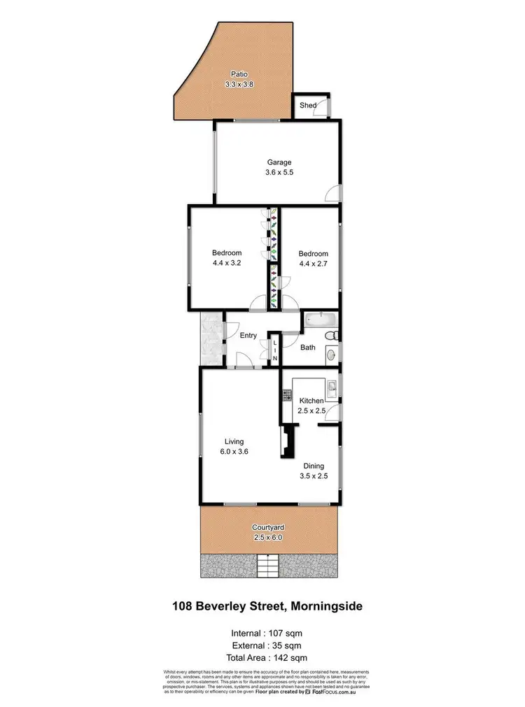 Floorplan of Homely house listing, 108 Beverley Street, Morningside QLD 4170