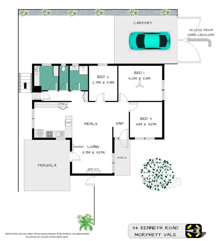 Floorplan of Homely house listing, 34 Kenneth Road, Morphett Vale SA 5162