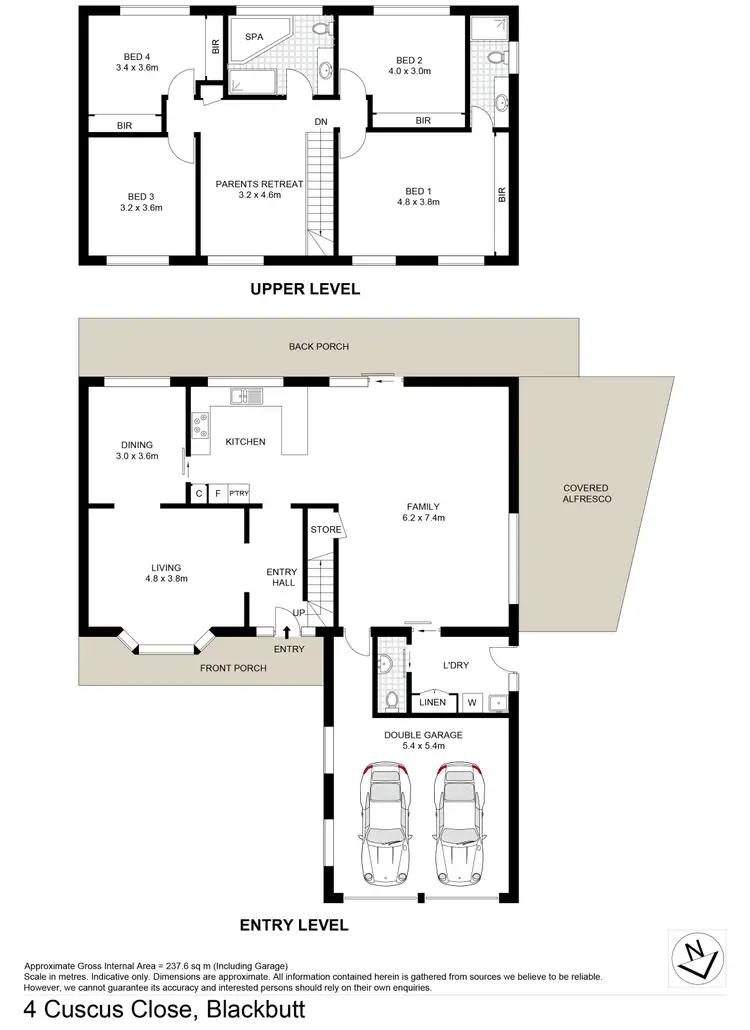 Floorplan of Homely house listing, 4 Cuscus Close, Blackbutt NSW 2529