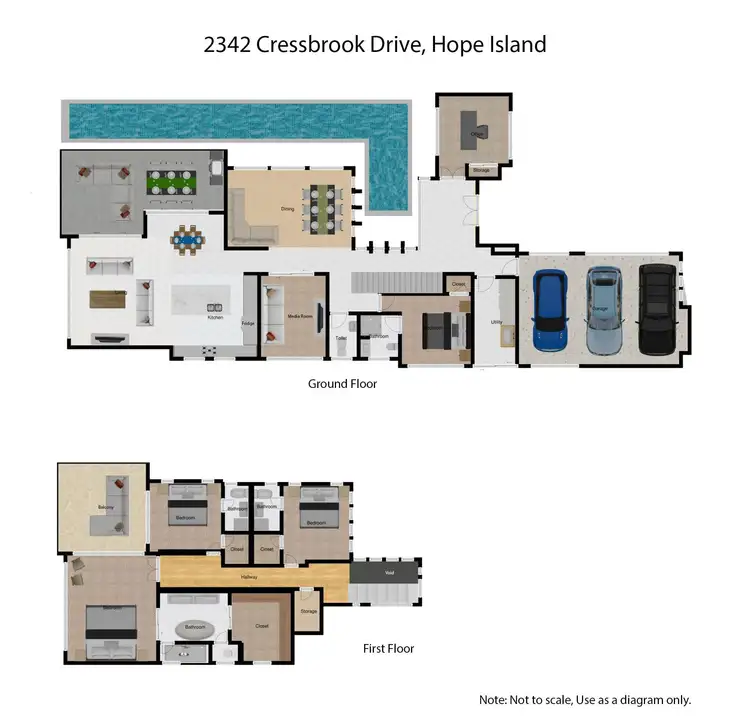 Floorplan of Homely house listing, 2342 Cressbrook Drive, Hope Island QLD 4212