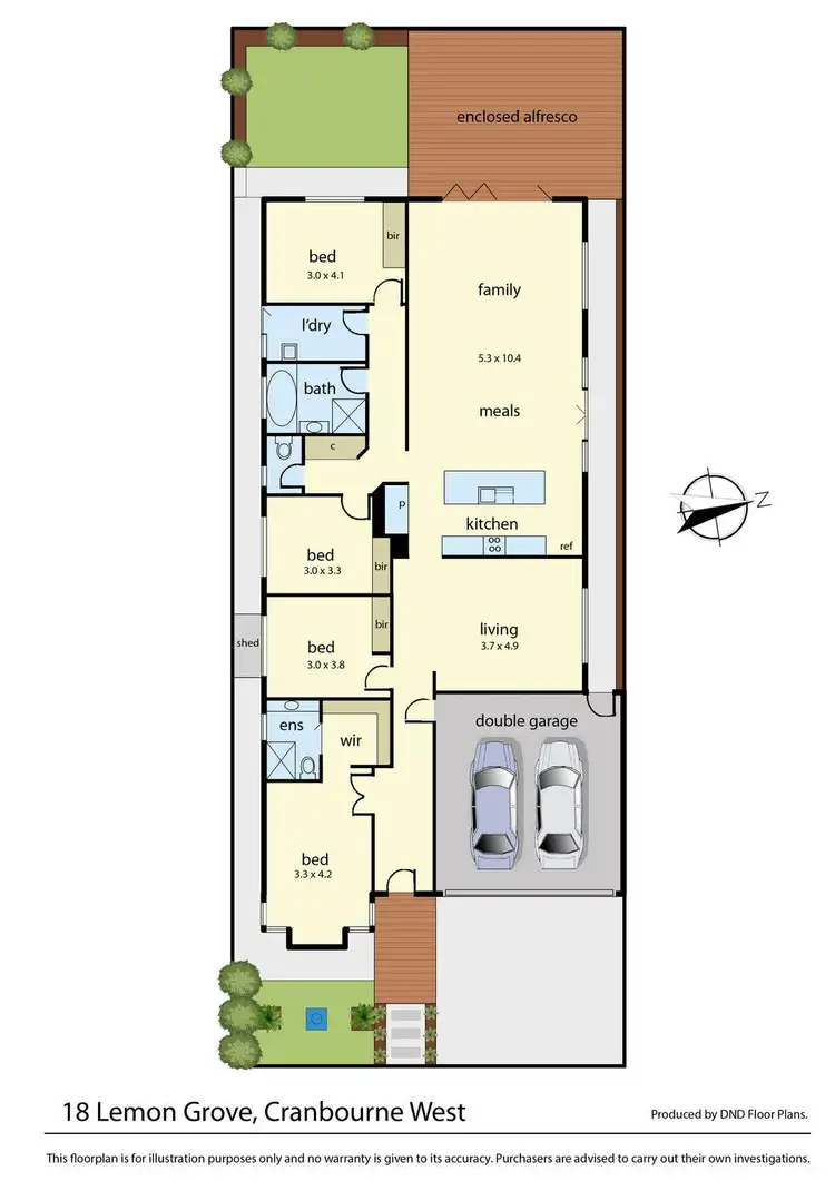 Floorplan of Homely house listing, 18 Lemon Grove, Cranbourne West VIC 3977