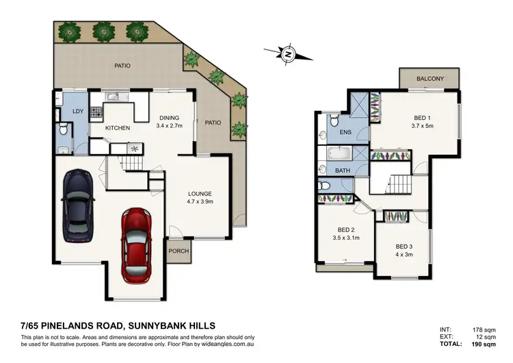 Floorplan of Homely townhouse listing, 7/65 Pinelands Road, Sunnybank Hills QLD 4109