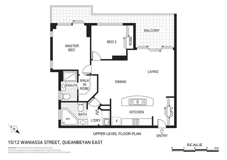 Floorplan of Homely unit listing, 15/12 Waniassa Street, Queanbeyan East NSW 2620
