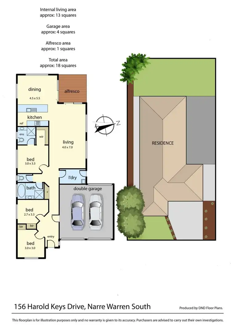Floorplan of Homely house listing, 156 Harold Keys Drive, Narre Warren South VIC 3805